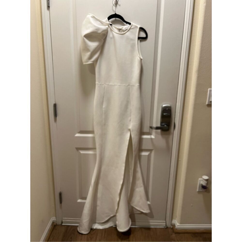 Elliatt Hensley Gown Dress Ivory Evening Maxi Dress size S Bridal Bachelorette - Picture 5 of 7